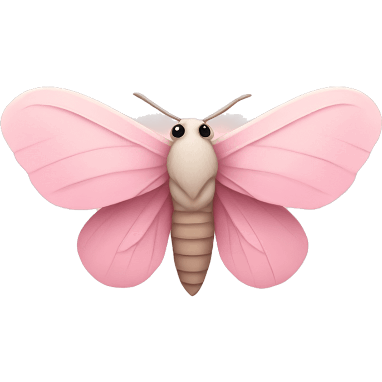 Moth in pink pastel color emoji