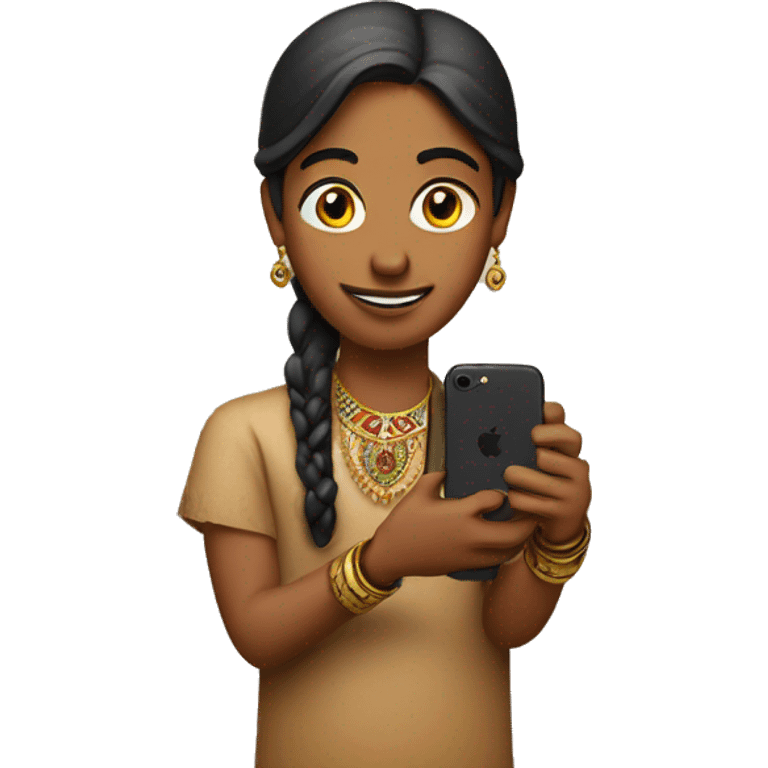 indian holding 2 iphone 7 emoji