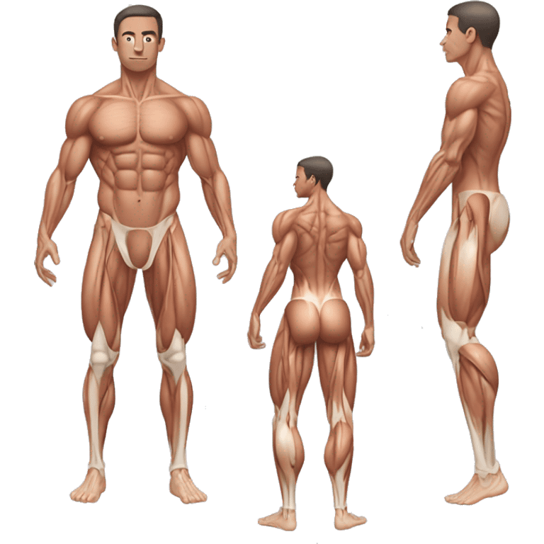 Glutes, hamstrings and back muscles anatomy emoji