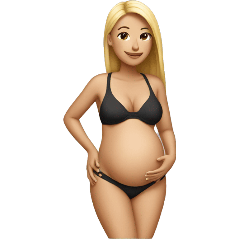 Pregnant wear bikini  emoji