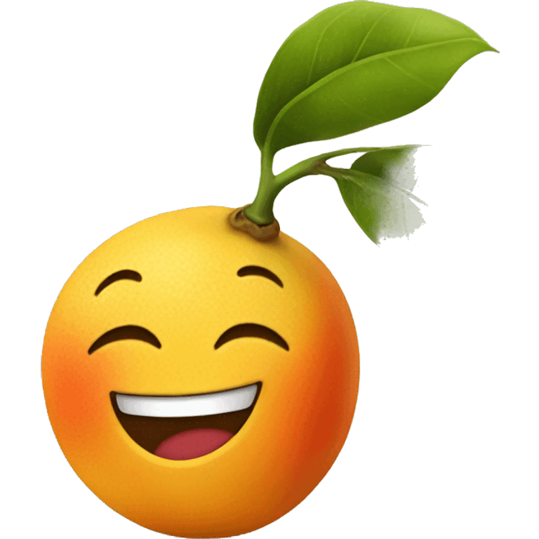 smiling appricot fruit emoji