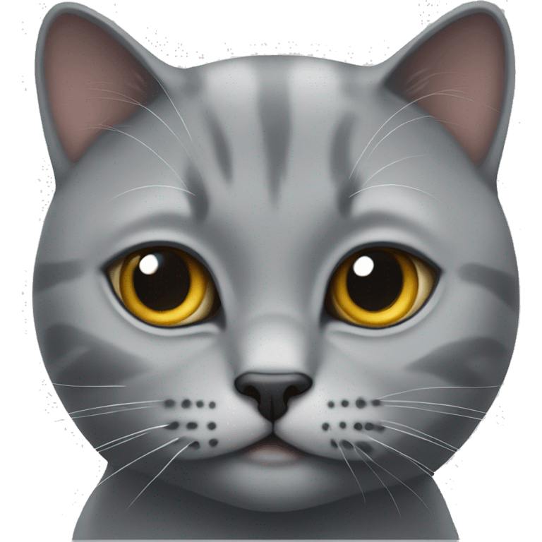 Face of gray British cat emoji