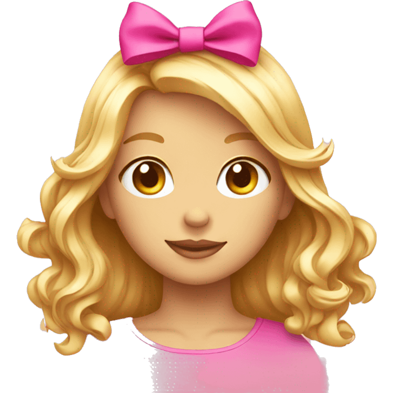 Make pink bow emoji with background and in small sizes emoji