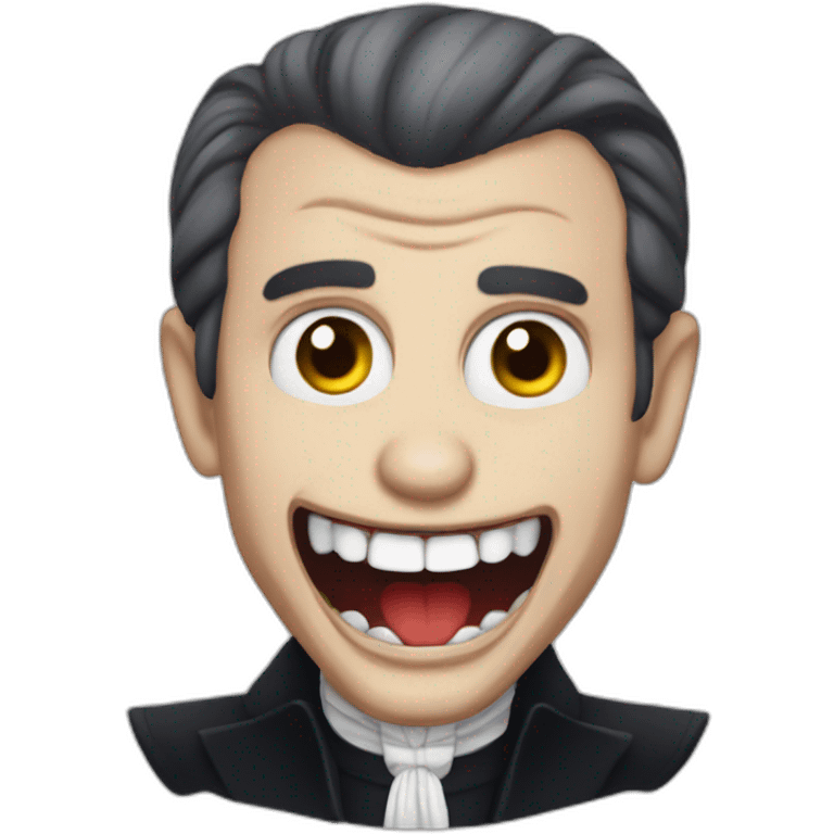 vampire Macron bad laughing emoji