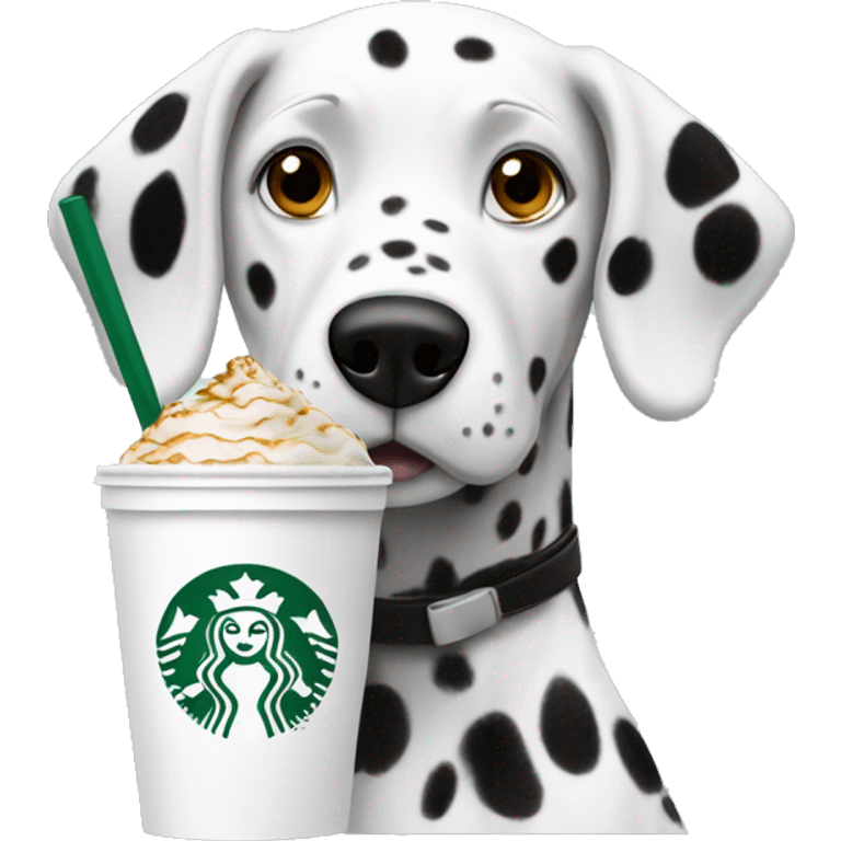 dalmatien drinking starbucks  emoji