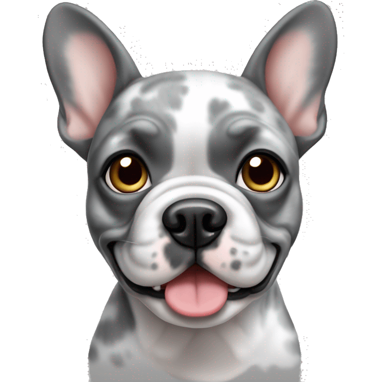 Gray Merle female French bulldog emoji