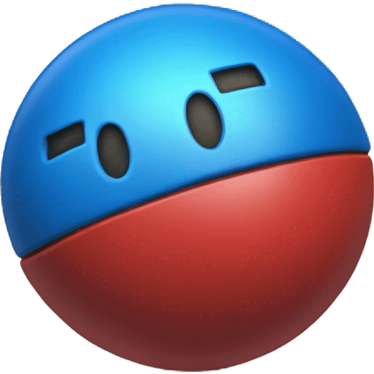 Red And blue ball fuse emoji