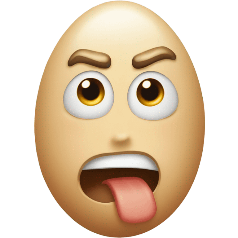 Angry hard boiled egg  emoji