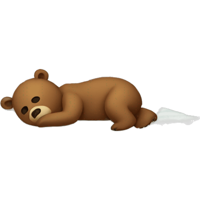 bear sick in bed  emoji