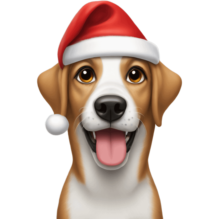 Dog with Santa hat emoji