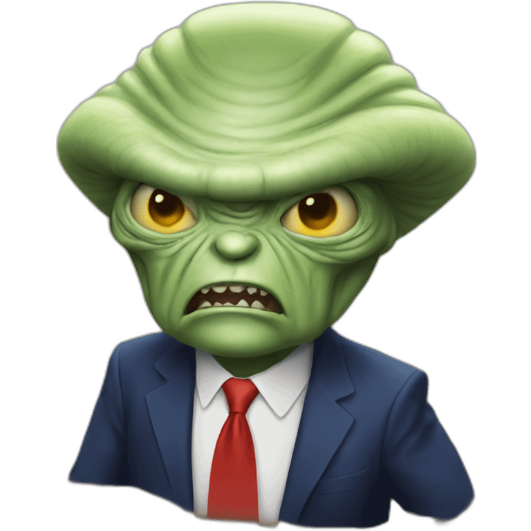 Trump greeting Aliens emoji