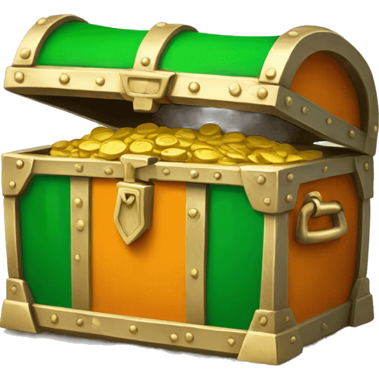 treasure chest with irish flag emoji