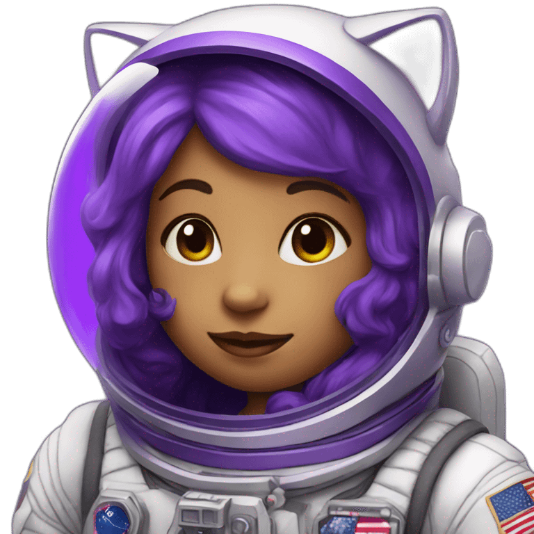 purple catgirl astronaut emoji