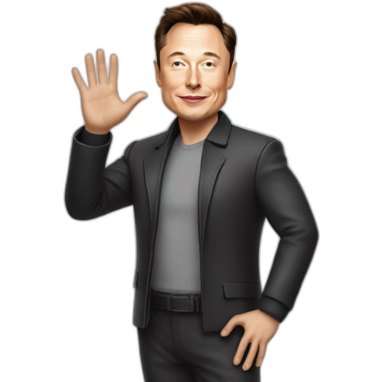 Elon musk waving emoji