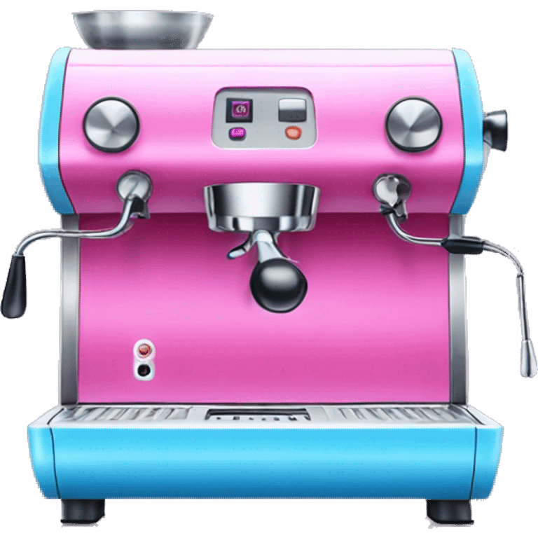 Pink and blue gradient hue espresso machine emoji