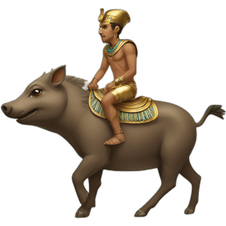 Egyptian ride boar emoji