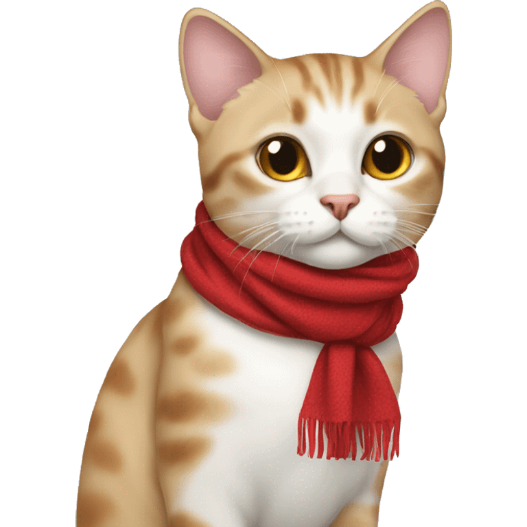 Cat with red scarf emoji