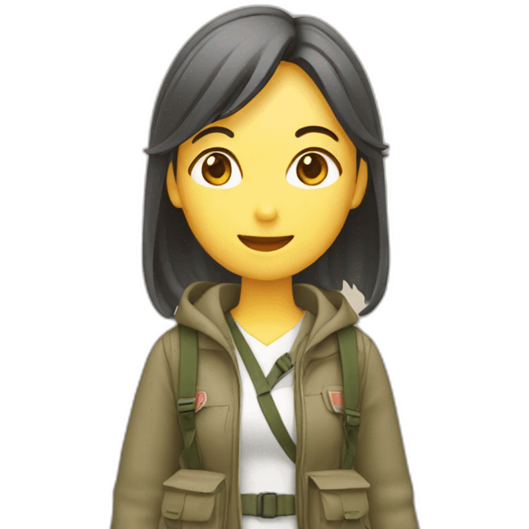 female turist in japan emoji