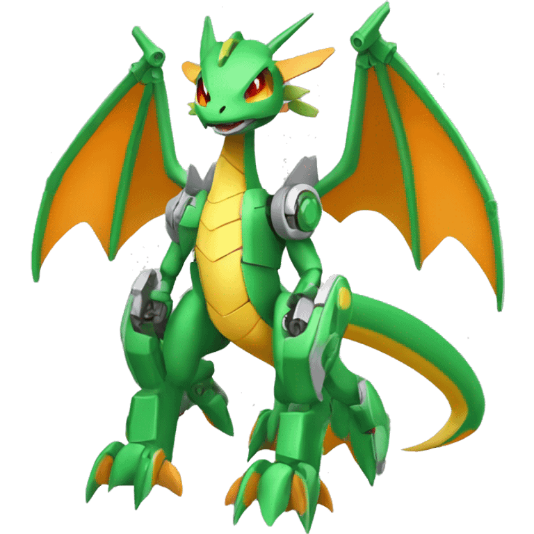 Mechanical Flygon-dragon-Charizard-raptor-Medabot-Mecha full body emoji