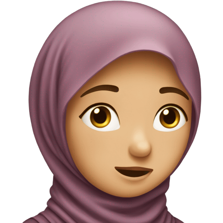 The girl is facepalming, expressing frustration, embarrassment, or disbelief. With hijab. emoji