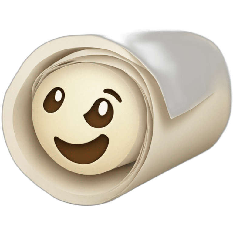 rolled paper emoji