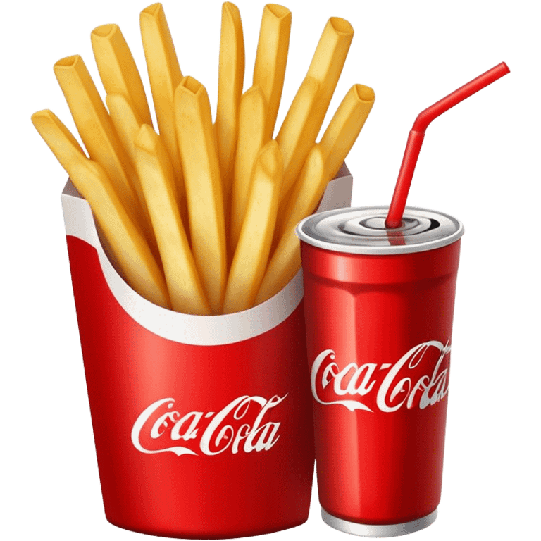 Medium french fries and a large coke  emoji