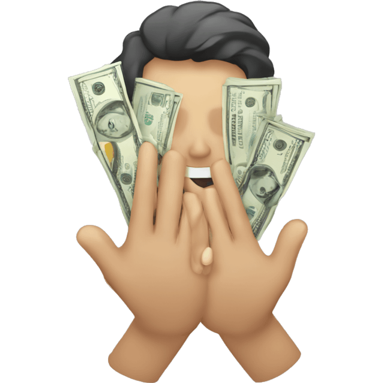 Mano con dinero emoji