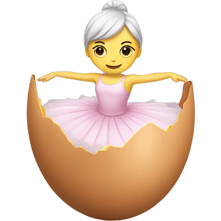 ballerina hatching from egg emoji