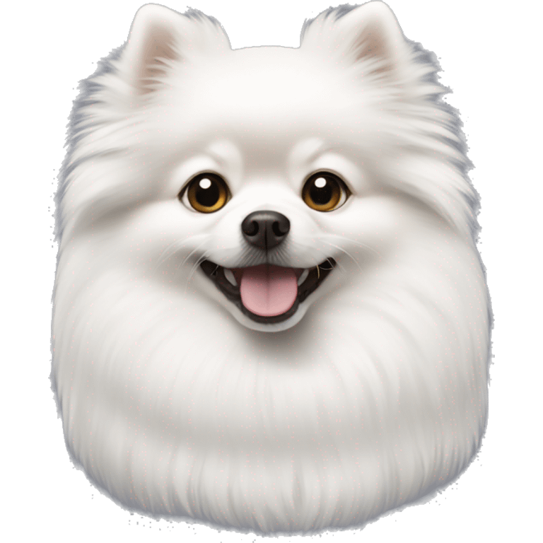 White Pomeranian  emoji