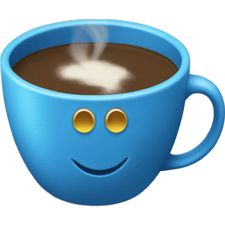 Blue coffe cup emoji