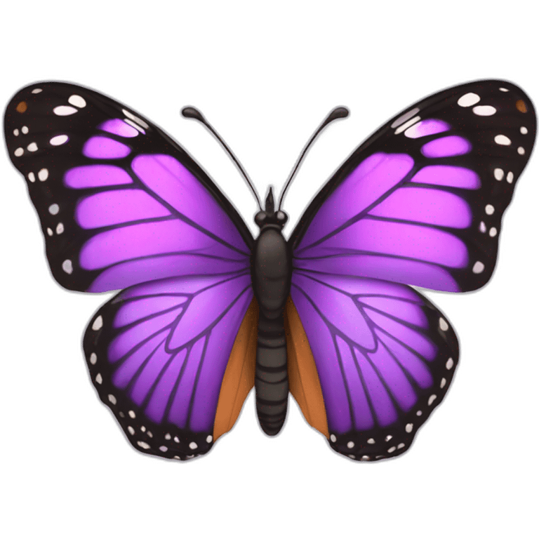 shiny purple monarch butterfly emoji