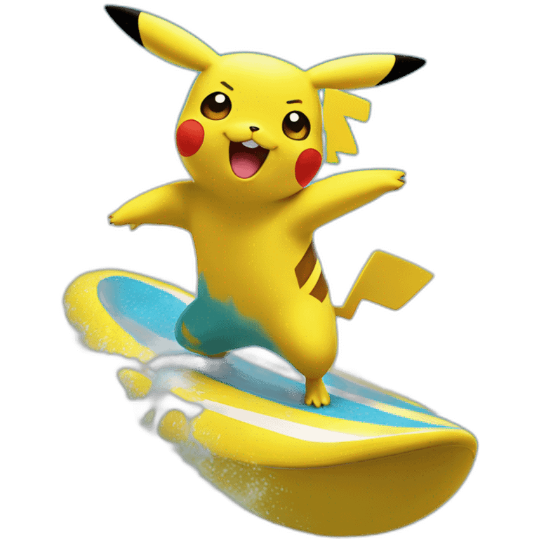 pikachu is the water surfing emoji