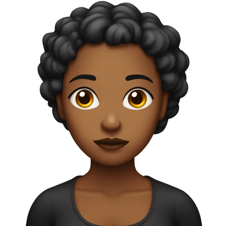 Black femme frowning emoji