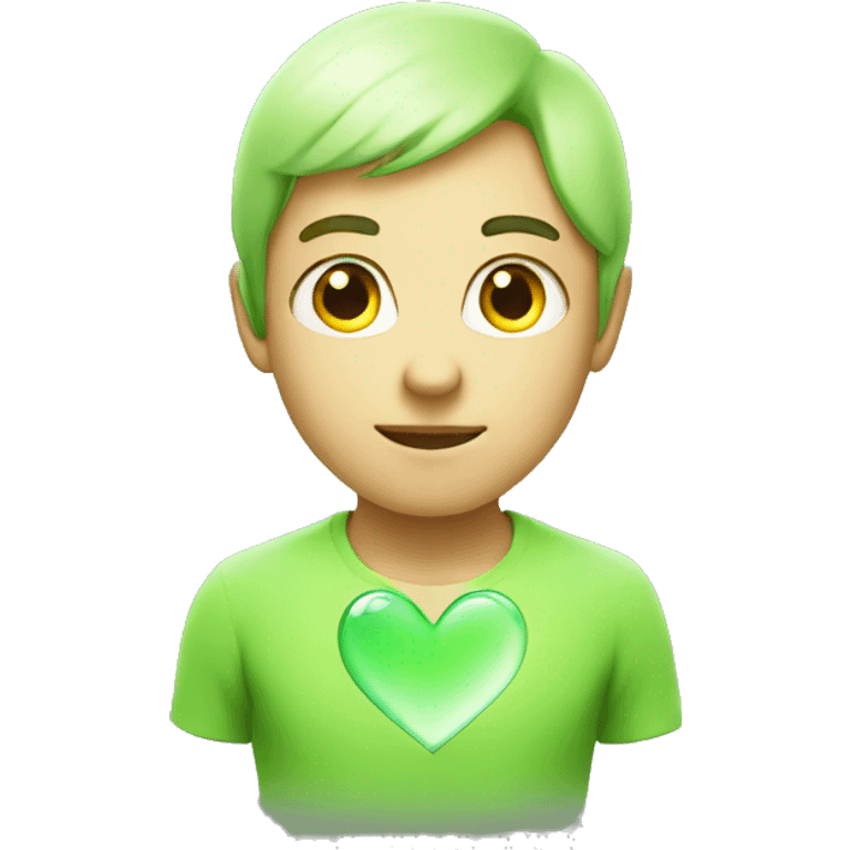 Heart light green emoji