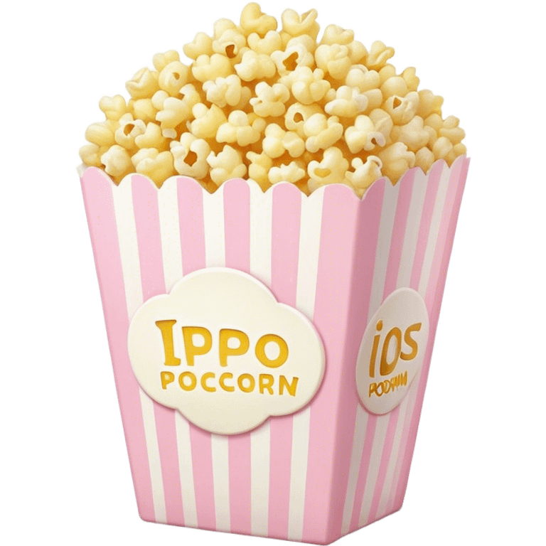 light pink popcorn box and light yellow popcorn emoji