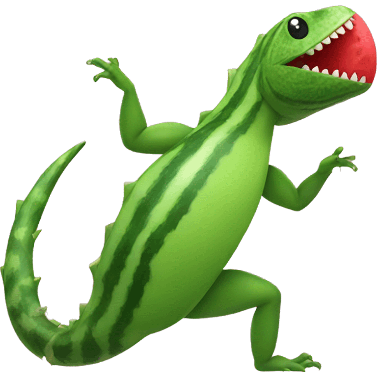 dancing lizard watermelon emoji