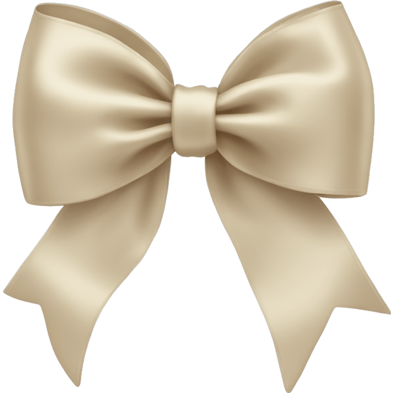 Light beige big satin bow  emoji