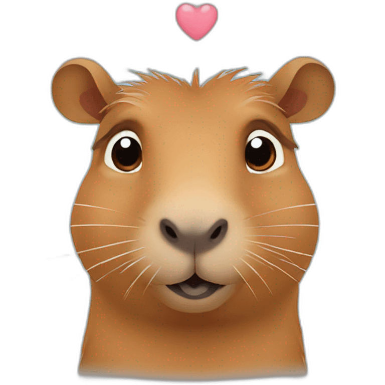 Capybara in Heart emoji