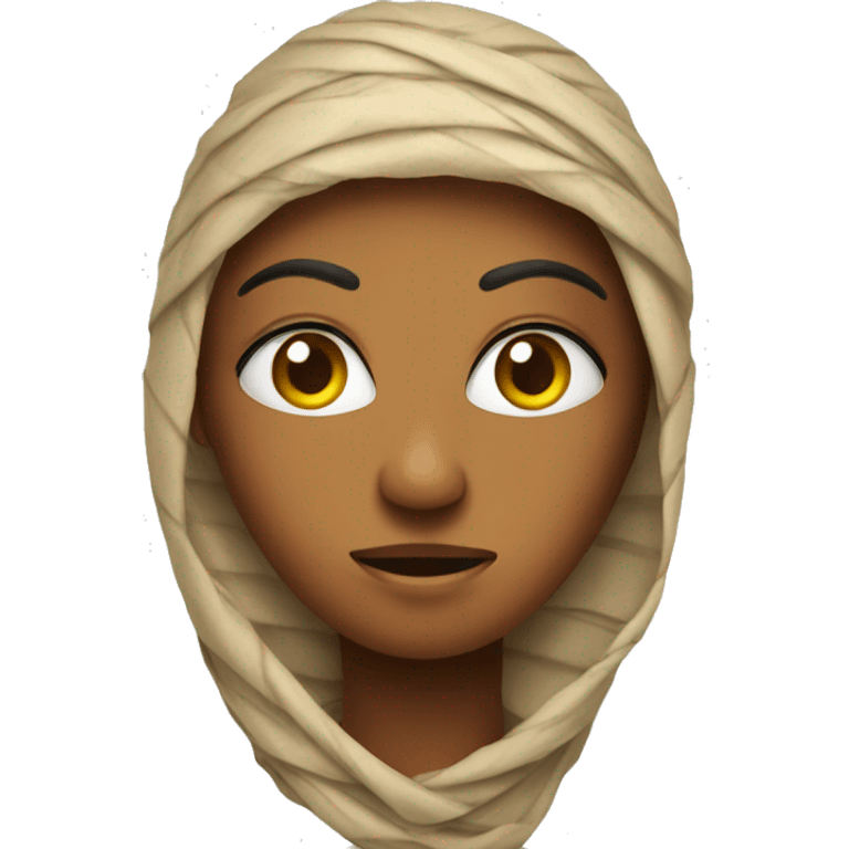 A mummy wearing  emoji