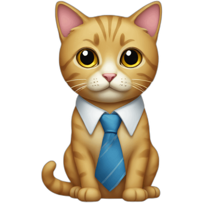 cat in a tie emoji