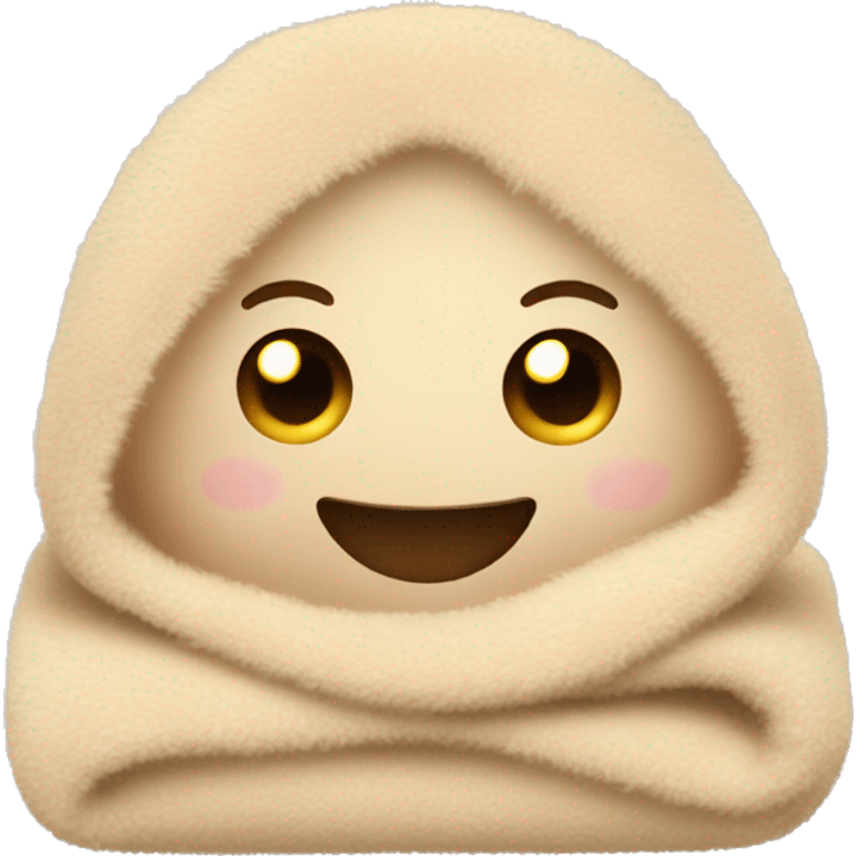 beige fuzzy blanket emoji