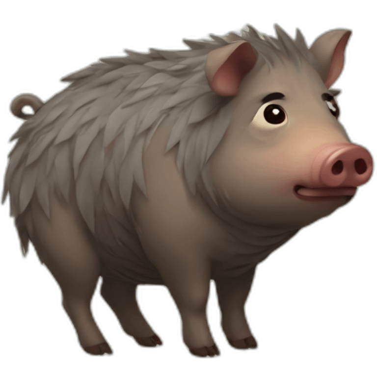 Sad depressive smocked boar emoji