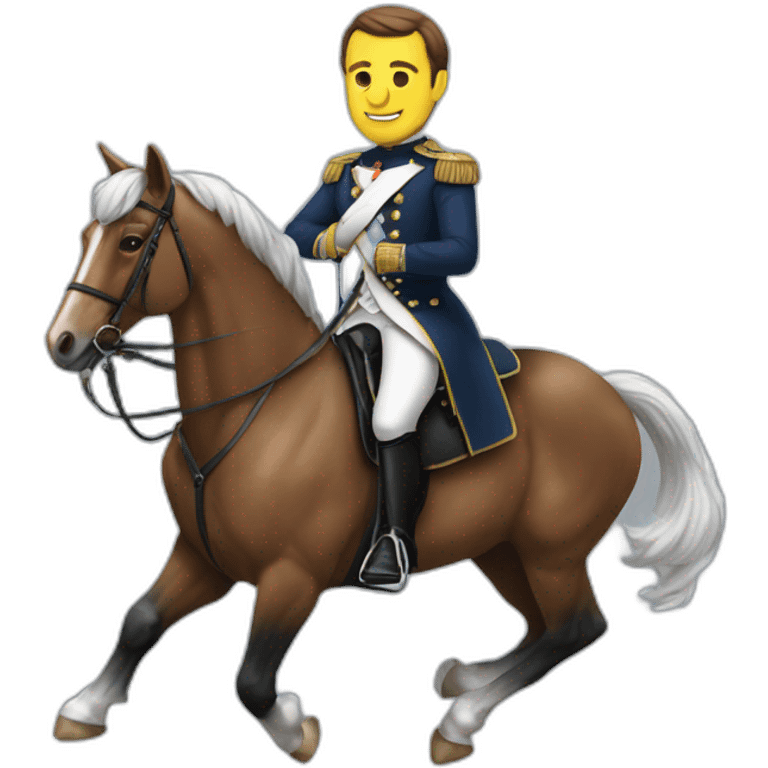 Macron sur cheval emoji