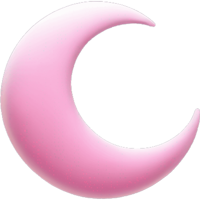 Pink crescent moon with clouds around it  emoji