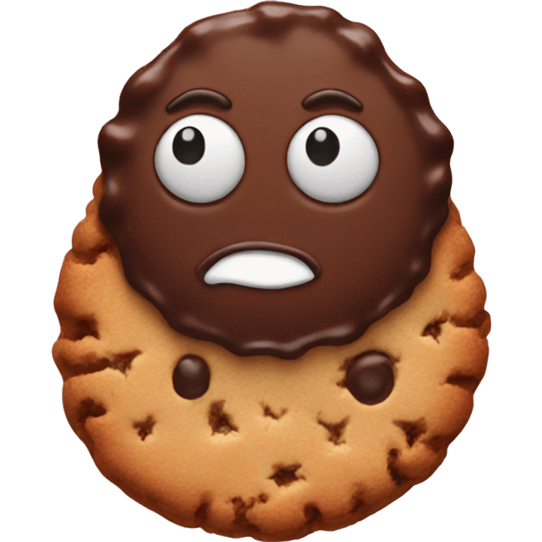  chocolate covered cookie emoji