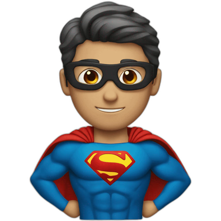 Super man with web emoji