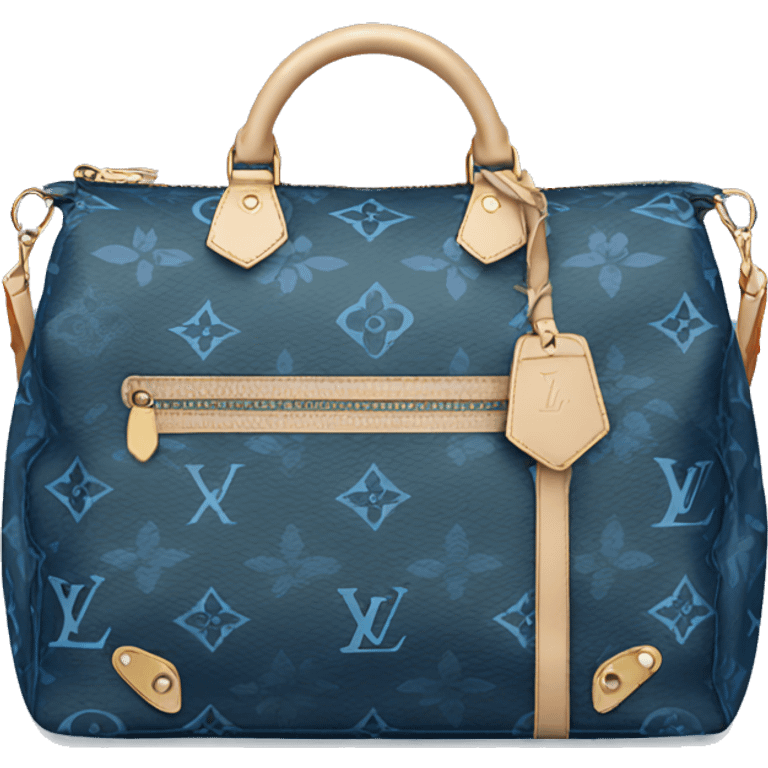 Blue Louis Vuitton bag emoji