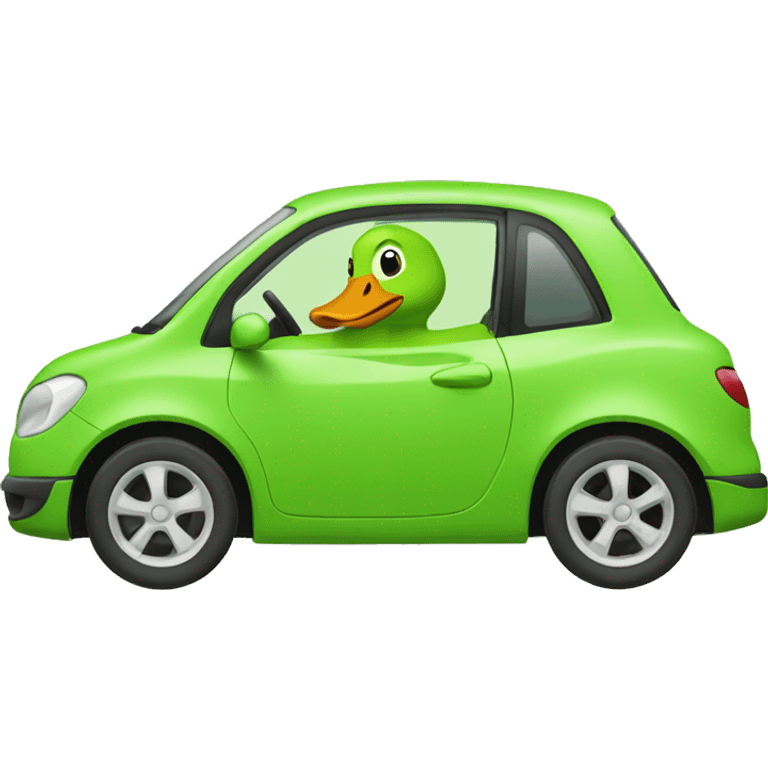 goose in lime green car emoji