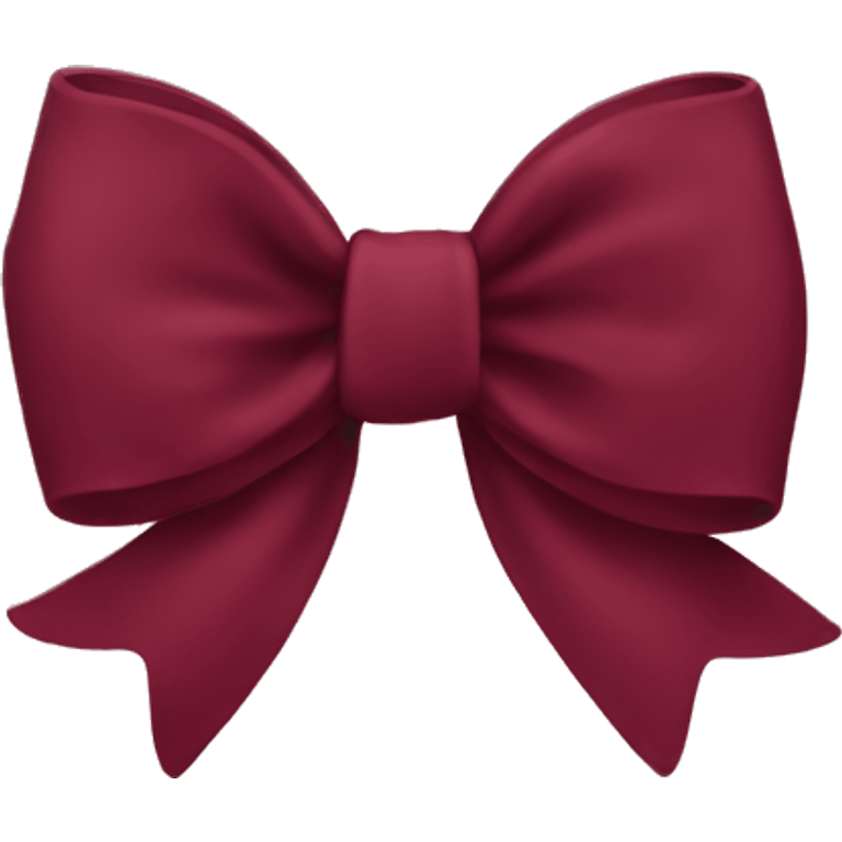 burgundy bow  emoji