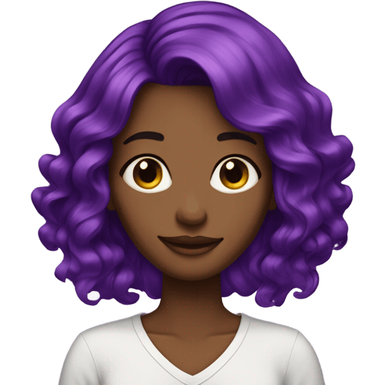 Purple hair emoji